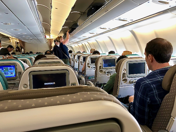 シンガポール航空の機内の様子